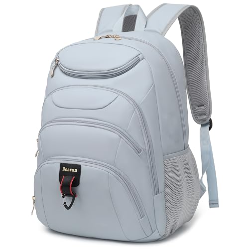 Boavan Laptop Backpack for women, 15.6 inch Laptop Bag with USB Port, Waterproof Travel Work Backpack Purse, Anti-Theft Teacher Nurse Doctor Casual Bookbags Office Business backpack，Blue