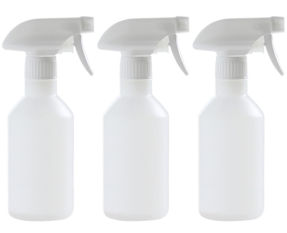 3 Stück 300ml Leere Sprühflaschen aus Kunststoff, Verstellbarer Sprühkopf für Pflanzen, Haushalt, Garten, Reinigung & Haustierpflege