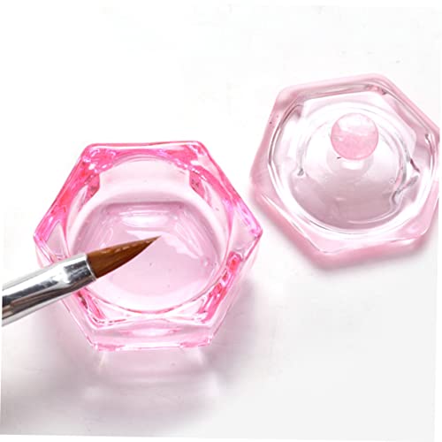 2 piezas plato de cristal para monómero uñas acrílicas miniatura 7