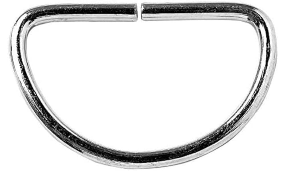 Merriway Nickel Bh03146 (12 Pcs) Curtain D-Ring, 25Mm (1 Inch) Plated - Pack Of 12 Pieces