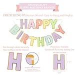 Pastel Birthday Decorations Kit - 17-Piece Set with Pre-Strung Happy Birthday Banner, Honeycomb Balls, Garland & Swirls | Macaron Theme Party Supplies for Women Girls Kids, Teens Adults - Image 2