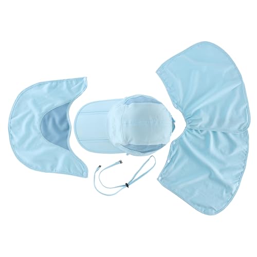Image of Connectyle Men's Foldable Baseball Sun Cap with Removable Face Mask Neck Flap Cover UPF 50+ Sun Protection Fishing Hiking Hat