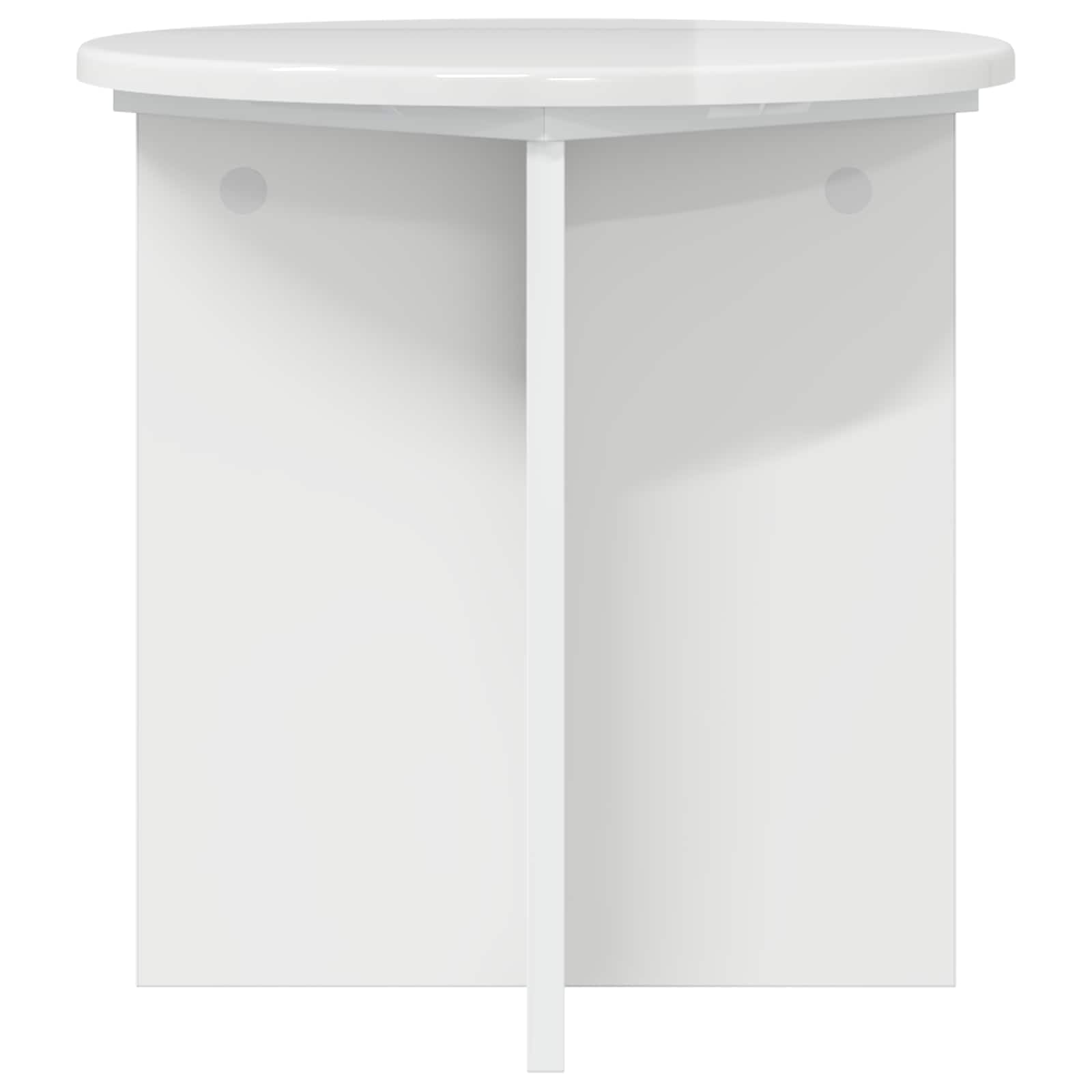 2er Set Pflanzenständer Hochglanz Weiß 40x40x40 cm - Moderner Blumenhocker aus Holzwerkstoff, Pflanzentisch für Zimmerpflanzen, Wohnzimmer und Büro