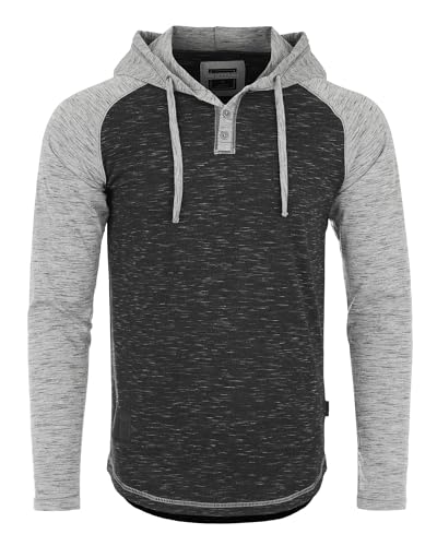 ZIMEGO Mens Long Sleeve Hoodie - Lightweight Hooded Pullover Sweatshirt