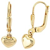  Ohrringe Boutons, 333/- Gelbgold, Größe 20,8 mm x 6,5 mm, Kinderschmuck