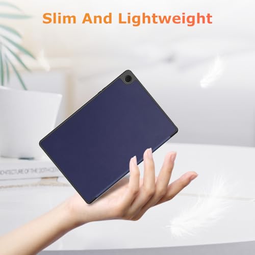 Capa para tablet Samsung Galaxy Tab A11/ A9 de 8,7 polegadas – Capa protetora de TPU premium com suporte dobrável, compartimento para caneta, hibernar/despertar automático, fina, leve, à prova de