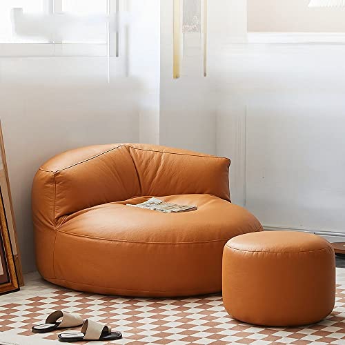 Pouf poire en similicuir avec rembourrage pour chambre à coucher, salon, jardin, couleur orange,...