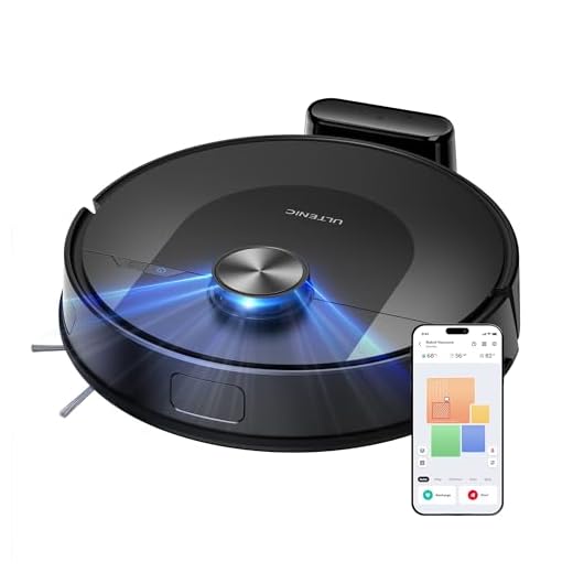 Ultenic D10 Robot Aspirador y Fregasuelos con Navegación Láser, 4000Pa, 120Min, Robot Limpieza con Mapeo, Auto Carpet Boost, Compatible con Alexa/Assistant, para Suelo, Alfombra y Pelo de Mascota