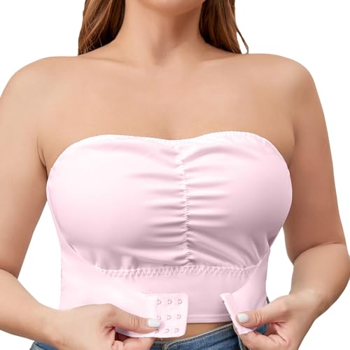 Soutien-Gorge Dos Nu Ajustable for Femmes, Or Rose XXL, Style Court Confortable