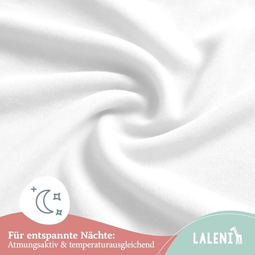 Laleni Jersey Spannbettlaken, 70x140cm, für Baby Beistellbett & Stubenwagen, 100% Baumwolle, Oeko-TEX Zertifiziert, Weiß