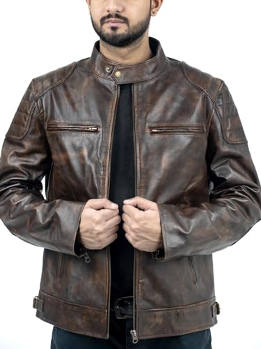Mens Distressed Brown Leather Jacket - Vintage Brown Leather Jacket For Mens2