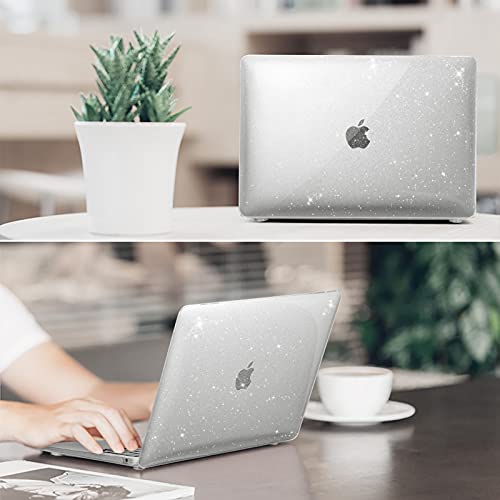 Fintie Custodia Compatibile Con Macbook Air 13 2020/2019/2018 (A2337 M1 / A2179 / A1932) - Cover Rigid Protettivo Guscio Rigido Case, Shining Transparent - 7