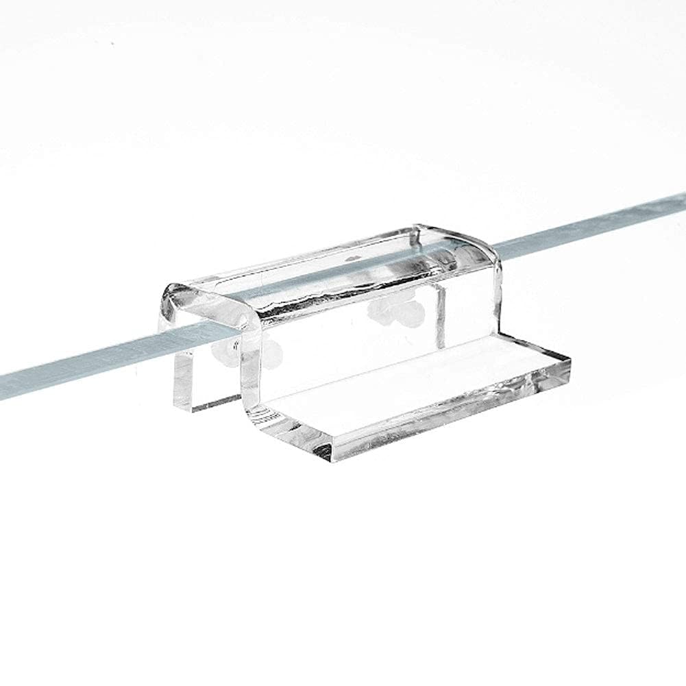 Clip de Couvercle en Verre pour Aquarium Support de Couvercle en Verre Acrylique Clips de Couvercle de Réservoir de Poissons avec Vis 4 Pièces
