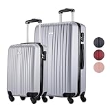 Slazenger Juego de Maletas de 2 Piezas / 3 Piezas – Trolley Handgepack y Maleta de Viaje Grande – Juego de Maletas rígidas ABS – Juego de Maletas con Ruedas de 360° y candado de combinación – Maletín