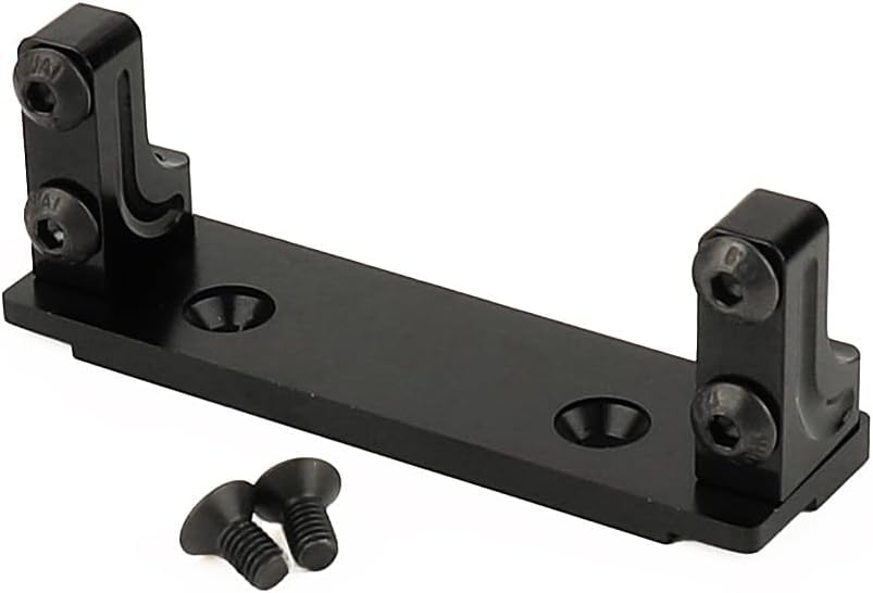 ZIJOT Servo Mount Holder Servo Bracket for 1/10 SCX10 AXI03004 Capra 1.9 RC Car Alloy Upgrade (Black)