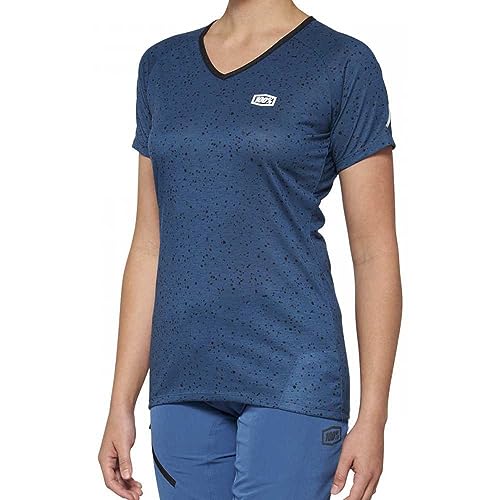 Maillot de vélo à manches courtes 100% Airmatic Slate Blue pour dames