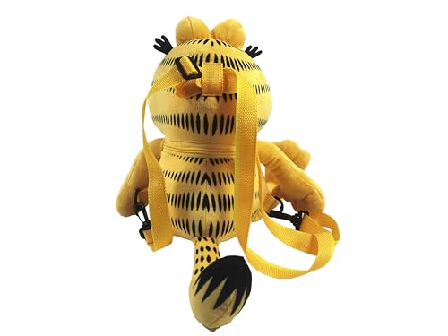 CyP Brands Garfield Kinderrucksack mit Plüschkörper, mit verstellbaren und abnehmbaren Bändern, Orange, offizielles Produkt, orange, Garfield Plüsch-Rucksack
