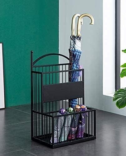 Grand Porte-Parapluie en métal pour entrée intérieure, Porte-Parapluie Long et Court avec Porte-Canne, Conception Fonctionnelle Simple pour Le Bureau et la Maison