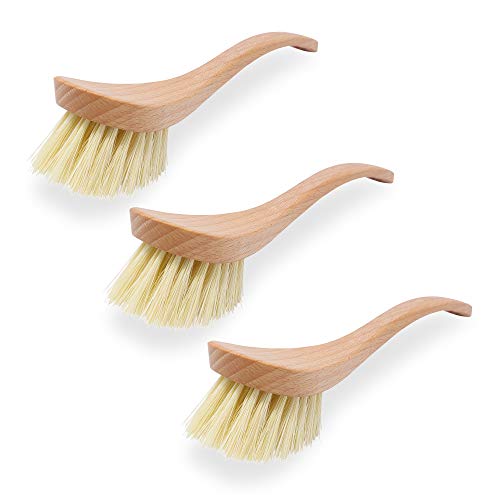 WALDKRAFT Spülbürste Swan Natur | Universelle Abwaschbürste für die Küche | versch. Ausführungen | Made in Germany (Buche - Fibre, 3)