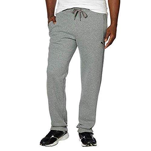 PUMA Mens Fleece Pants (Grey, Small)