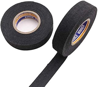 HAKACC Taśma izolacyjna czarna, 19 mm x 30 m, taśma klejąca, wodoodporna, do wiązek kablowych, elektryczna taśma klejąca