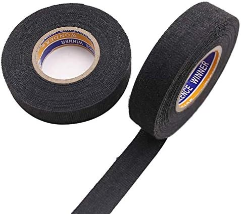 HAKACC Taśma izolacyjna czarna, 19 mm x 30 m, taśma klejąca, wodoodporna, do wiązek kablowych, elektryczna taśma klejąca