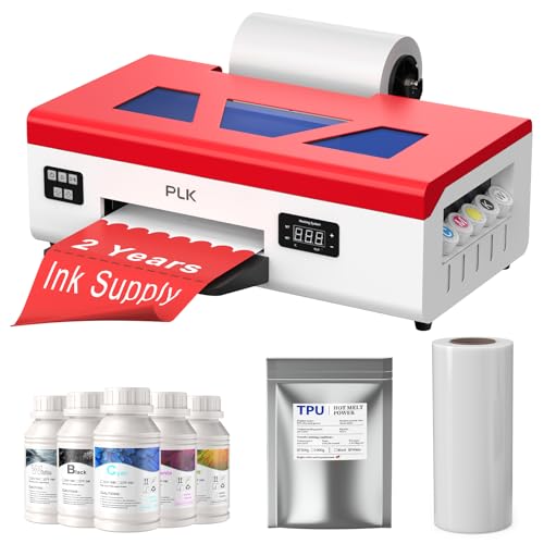 PLK DTF Printer Upgrade L805 A4,Low-Maintenance Printhead(Better Than XP600/L1800),2-Year Ink Supply,White Ink Circulation,Direct to Film for T-Shirts/Fabric,Semi-Auto Cleaning (Printer)