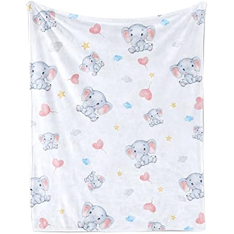 Lingqiang Elephant Throw Blanket for Kids Cover