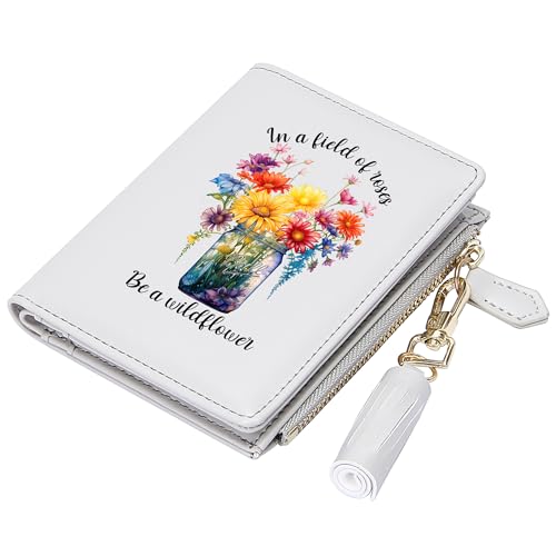 Personalized Flower Theme Wallets for Women,Birthday Gift, Thanksgiving Gift for Parent and Grandparent for Son Daughter, Teacher's Day Gift for Teacher 1220s3