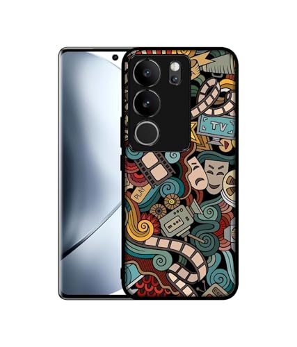 Image of Movies Design Premium 2D Printed Metal Back Case Cover for Vivo V29 5G / V29 Pro 5G, Multicolour