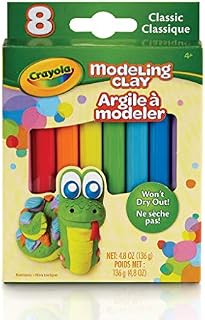 Crayola Modeling Clay, 4.8 Ounce Pack, Set of 8, Assorted Classi, 4 Oz
