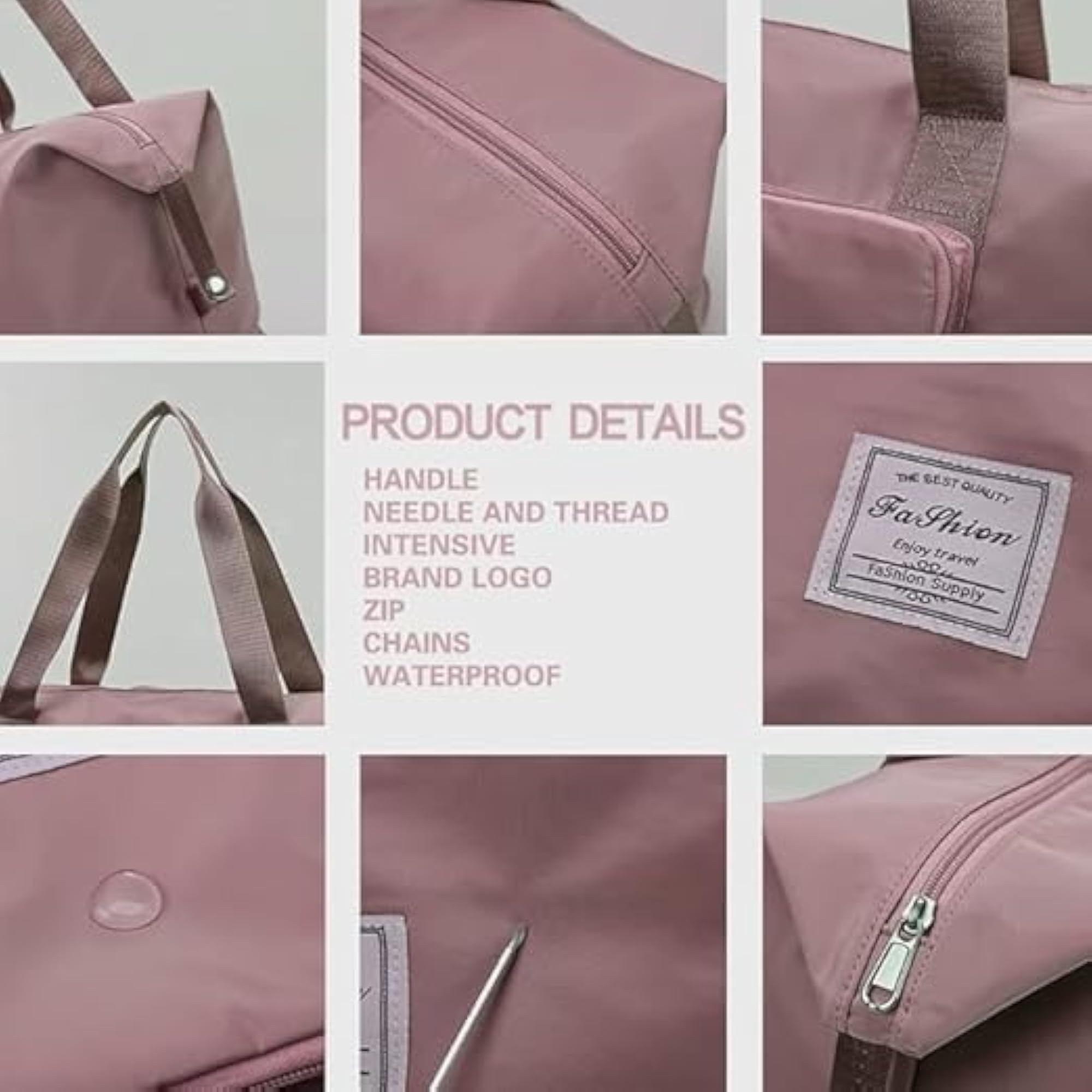 41 Liter Expandable Travel Bag for Women, Waterproof Duffle