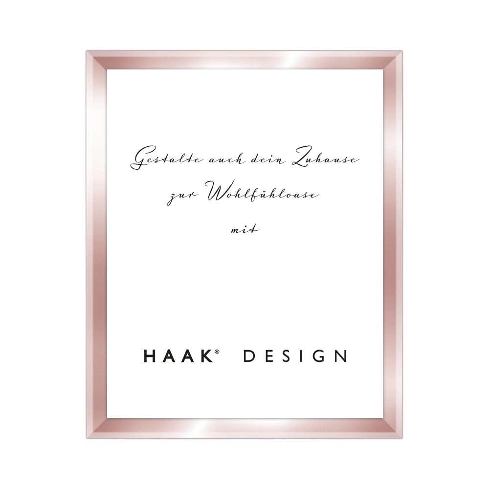 HaakDesign Cornice portafoto sottile RICO lucida, edizione 61 x 91,5 cm, in oro rosa, per puzzle, poster