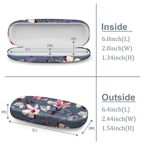 Image of FINTIE Hard Shell Eyeglasses Case, Portable Protective Glasses Cover Eyeglass Holder Box with Cleaning Cloth for Men Women