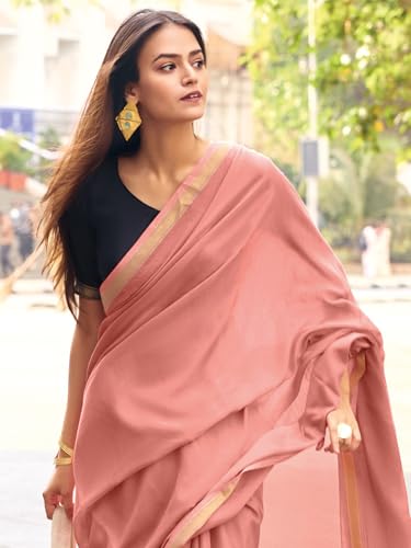 Image of AKHILAM Women's Soft Cotton Lightweight Tassels and Latkans Saree With Unstitched Blouse Piece | Office Wear Cotton Saree | cotton saree for woman