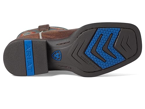 ARIAT Unisex-Kids Wilder Western Boot - Hat Box Brown/Deepest Teal Medium3