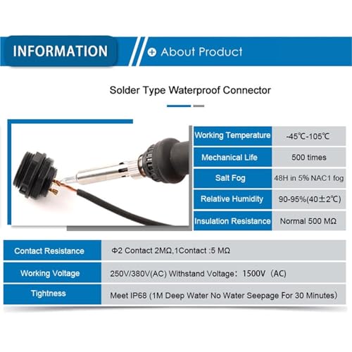 1PCS SP20 Waterproof Wire Connector - 1 Pin to 14 Pin Industrial Electrical Cable Connector, Straight Docking Type(SP20-1D)