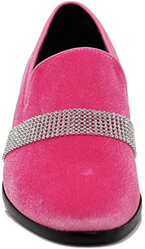 SPK10 Men's Vintage Plain Velvet White Stripe Design Dress Loafers Slip On Shoes Classic Tuxedo Dress Shoes3