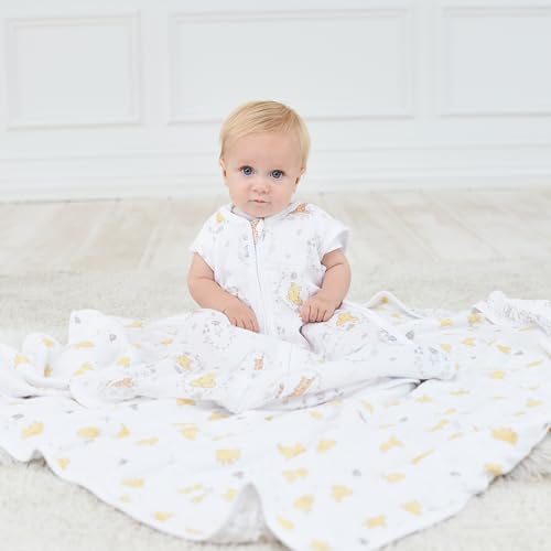 Image of aden + anais Dream Blanket, Boutique Muslin Baby Blankets for Girls & Boys, Ideal Lightweight Newborn Nursery & Crib Blanket, Unisex Toddler & Infant Bedding, Shower & Registry Gift, Winnie The Pooh