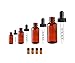 Natura BonaÂ® Essential Oil Supplies and Accessories. Glass Dropper Bottles; Pack of 4 Amber Glass Calibrated Dropper Bottles (.5oz, 1oz, 2oz, 4oz) and 4 Amber Glass Euro Droppers; 6ml.