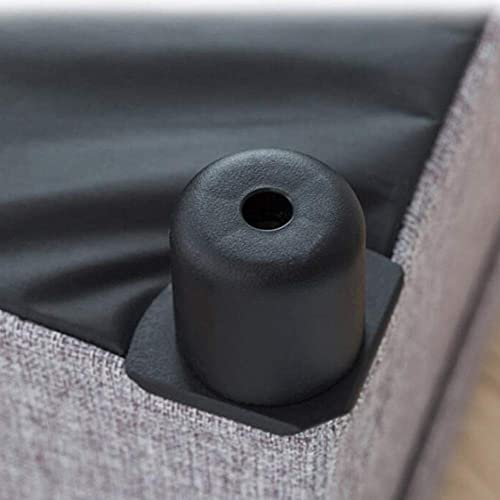 Pouf coffre gris 38x38x35 cm avec rangement et fonction table basse - 7
