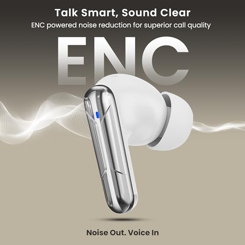 Image of AROMA TWS7 Star V5.4 Upto 60Hr Playtime*, ENC, Dual Paring, Fast Charging, Heavy Bass Bluetooth