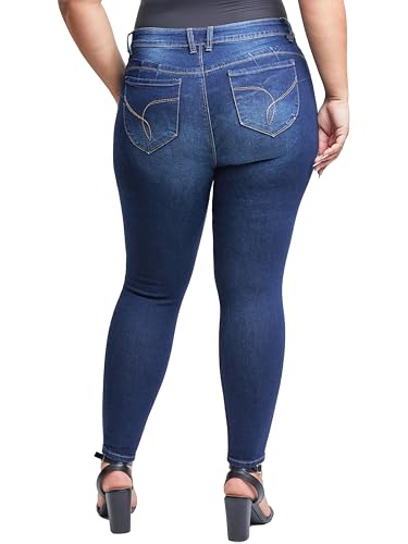 YMI Womens Wannabettabutt Mid-Rise Skinny Jean Made with Recycled Fibers3