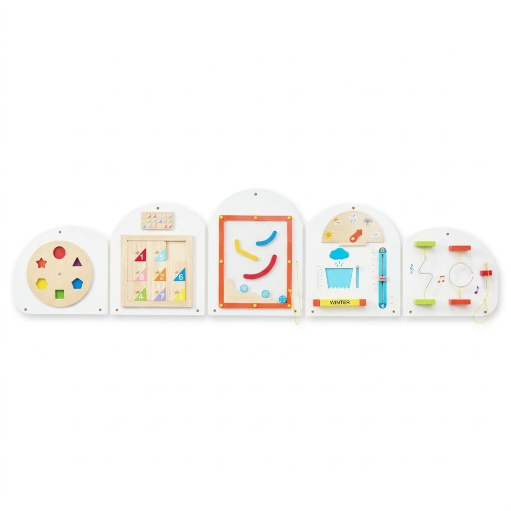 Monläurd® Cloud Montessori Busy Board, Sensory Board, Wooden Toys, Wall Toys, Boys and Girls 6M+