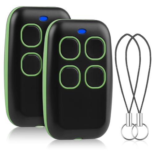 2Pcs Mando a Distancia Universal 4 en 1 para Puertas y Garajes – Mando Rolling Code Multifrecuencia 280-868 MHz para Automatismos, Alarmas y Sistemas Domóticos, Diseño Ergonómico y Alcance de 50 m