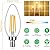 24-Pack Dimmable E12 LED Candelabra Bulbs 40Watt Equivalent, 2700K Warm White, 450Lumens, 4W B11 Vintage Chandelier Light Bulbs, LED Filament Clear Glass Candle Lamp for Ceiling Fan Home Decor