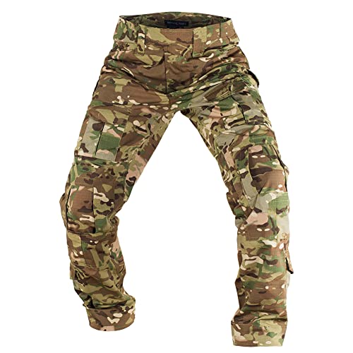 MUFFRO Pantaloni da Combattimento da Uomo Pantaloni Sportivi da carico Tattici Pantaloni da Caccia mimetici da Trekking (Color : A, Size : S)