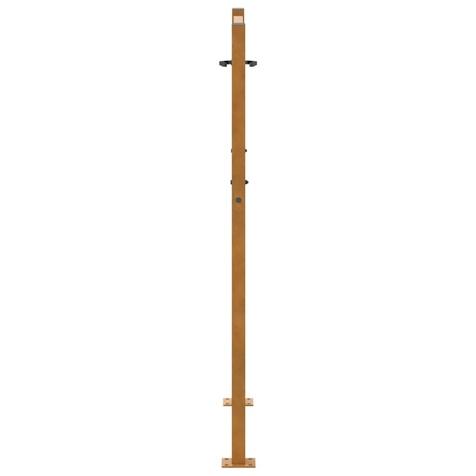 Cancello da giardino, 100 x 125 cm, design ondulato, in acciaio resistente alle intemperie, effetto ruggine, inclusi pali e materiale di montaggio, per giardino, terrazza e terreno