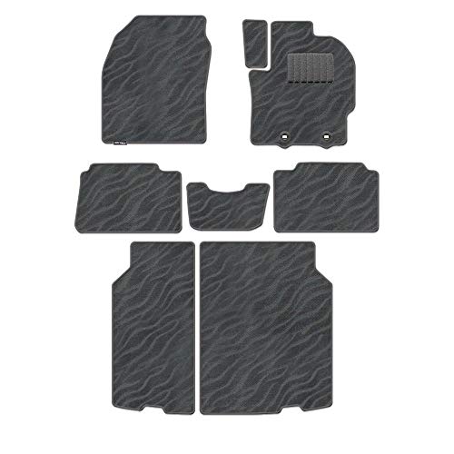 Hotfield トヨタ 互換品 新型 ヤリスクロス 10系 15系 2024年1月〜対応 フロアマット+トランクマット ラゲッジマット/WAVEグレー / 形状06 ハイブリッド 2WD 分割式カバータイプ