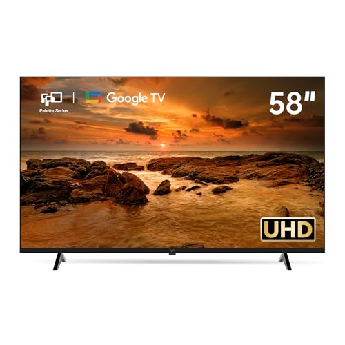 FPD 58 Inch Smart TV, 4K UHD Google TV with Google Play and Google Cast Built-in, HDR 10 Television with Voice Assistant Remote, WiFi Stream Live LED Flat Screen TVs, Dolby Audio(AG58-P1,2025)